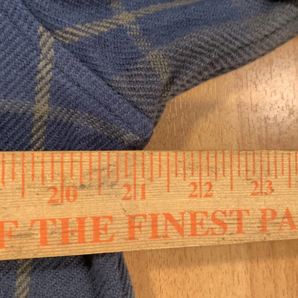 The North Face Shirt Mens Medium Blue Green Flannel Plaid Long Sleeve Button Up